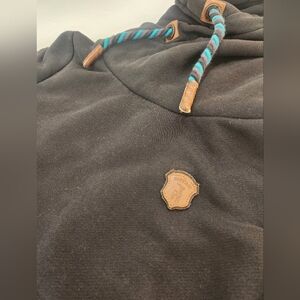 Naketano Brave New Word Black Pullover Hoodie Women's Medium Sweatshirt